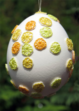 Broderet æg
